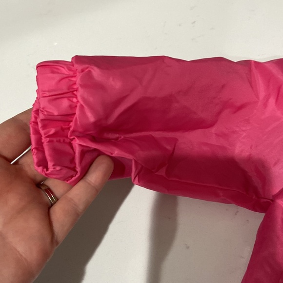 Pink windbreaker / raincoat OshKosh B'Gosh 100% nylon 12 month - Picture 5 of 13